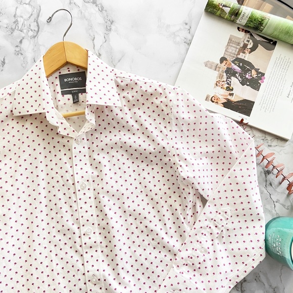 Bonobos Other - The Bonobos Men’s White Pink Floral Shirt